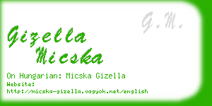 gizella micska business card
